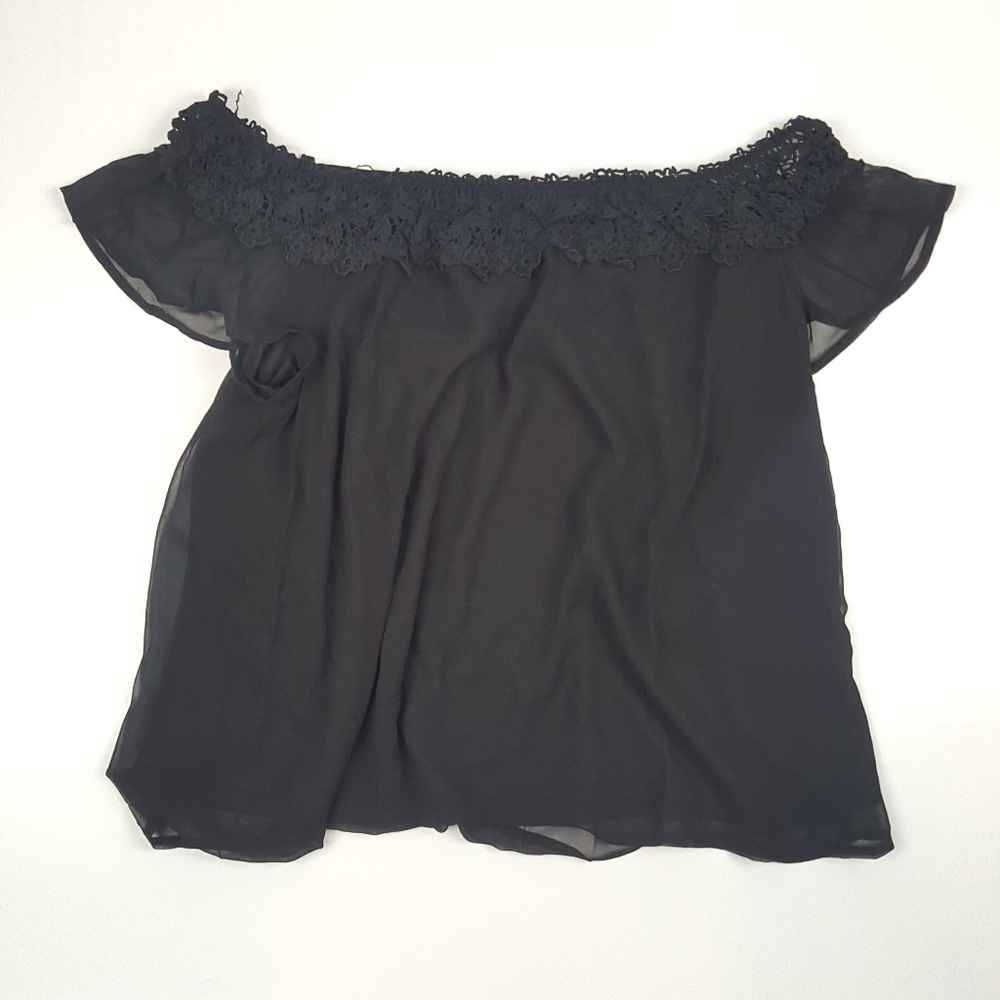 Black Plus Size Off Shoulder Blouse {C.O.C.}
